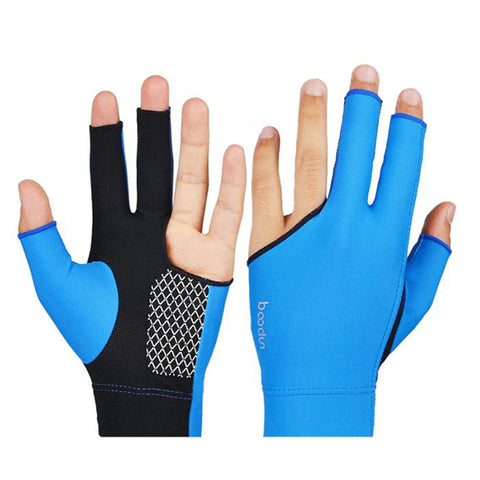 Pool Billiard Gloves 3 Fingers Spandex Breathable Anti-skid Snooker Gloves