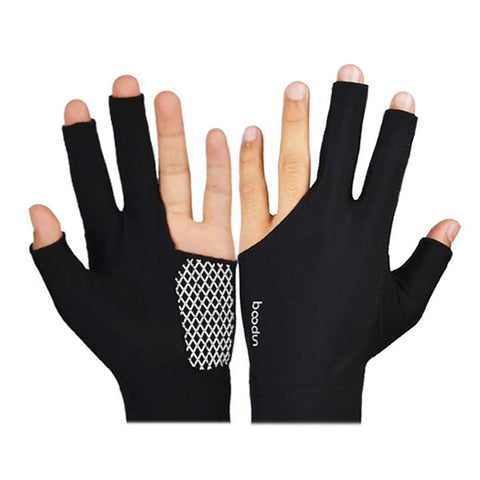 Pool Billiard Gloves 3 Fingers Spandex Breathable Anti-skid Snooker Gloves